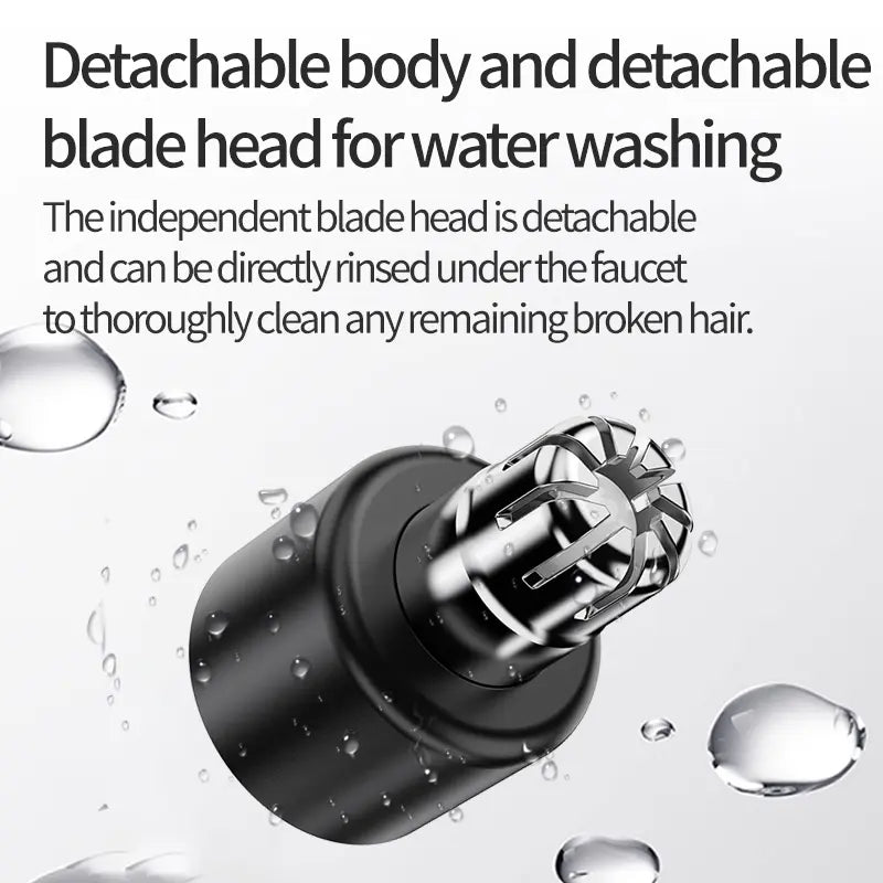 WPBB Nose & Ear Hair Trimmer for Men & Women,360° Rotating Head, Dual-Edge Blades, Washable Head, Painless Facial Hair Trimmer, Low Noise, Travel-Friendly Design, Easy to Clean