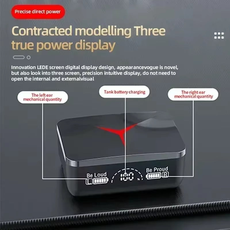 M90 Wireless Headphones TWS Bluetooth Earphones Touch Control Sport Earbuds Hifi Stereo Gaming Headset with Mic for Smartphone