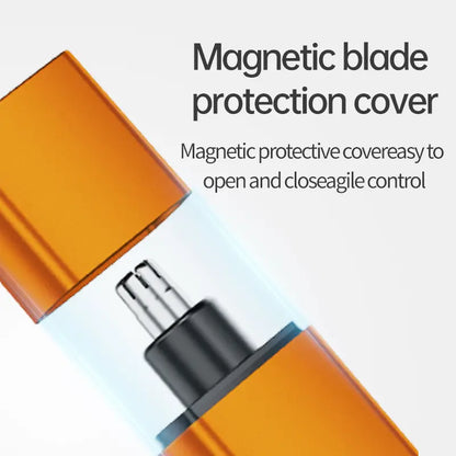 WPBB Nose & Ear Hair Trimmer for Men & Women,360° Rotating Head, Dual-Edge Blades, Washable Head, Painless Facial Hair Trimmer, Low Noise, Travel-Friendly Design, Easy to Clean