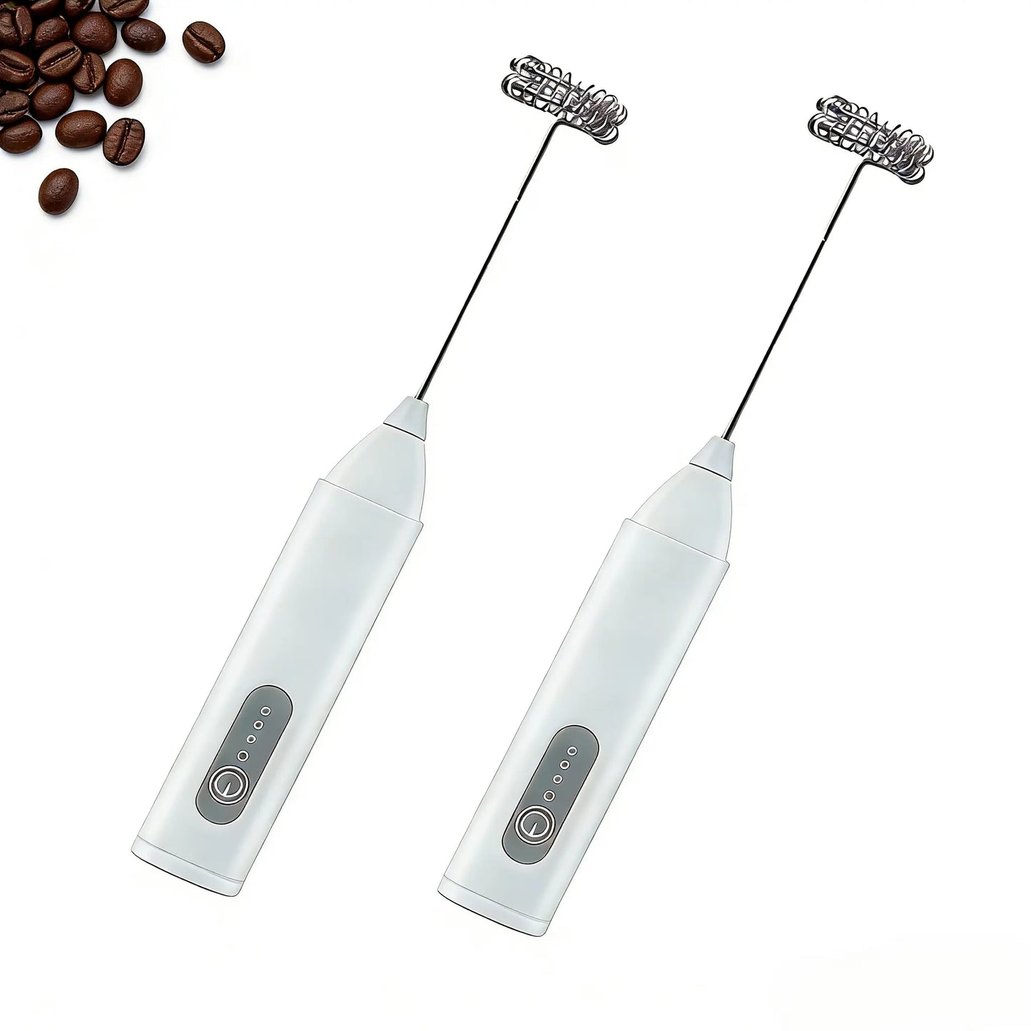 Milk Frother Wand Rechargeable Handheld Drink Mixer, USB-C Electric Whisk with Stainless Steel Whisk for Coffee, Lattes, Cappuccino, Matcha, Hot Chocolate&Creamer