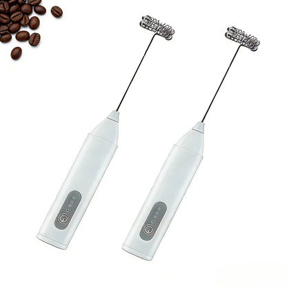 Milk Frother Wand Rechargeable Handheld Drink Mixer, USB-C Electric Whisk with Stainless Steel Whisk for Coffee, Lattes, Cappuccino, Matcha, Hot Chocolate&Creamer