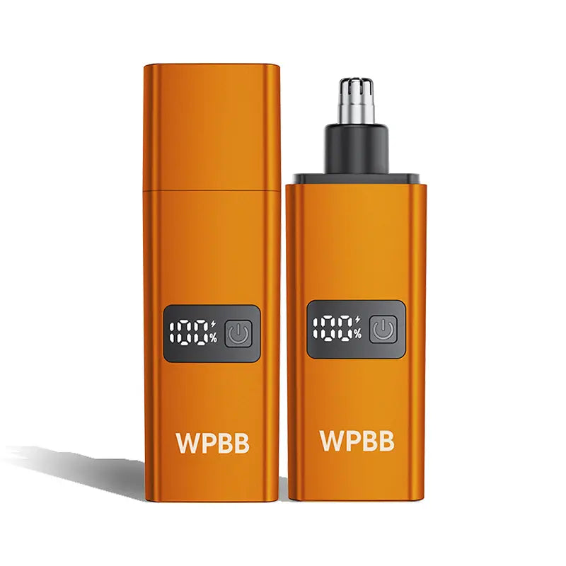 WPBB Nose & Ear Hair Trimmer for Men & Women,360° Rotating Head, Dual-Edge Blades, Washable Head, Painless Facial Hair Trimmer, Low Noise, Travel-Friendly Design, Easy to Clean