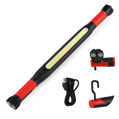 2026 Magnetic Work Light under Hood Rechargeable LED Bar for Mechanics Car Repair Garage Lighting Accessory with 360° Foldable Design Compact & Durable USB Rechargeable