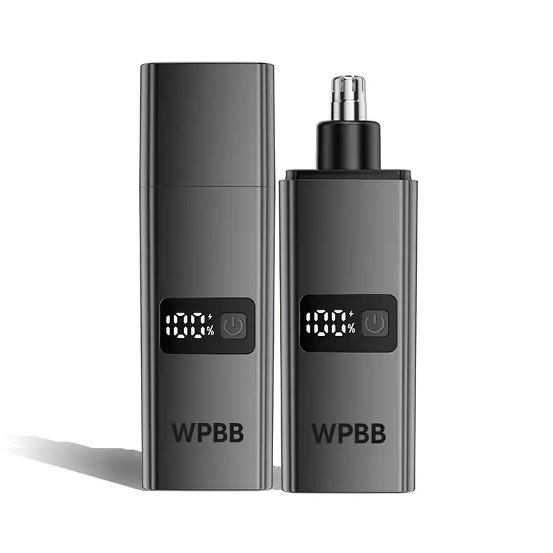 WPBB Nose & Ear Hair Trimmer for Men & Women,360° Rotating Head, Dual-Edge Blades, Washable Head, Painless Facial Hair Trimmer, Low Noise, Travel-Friendly Design, Easy to Clean