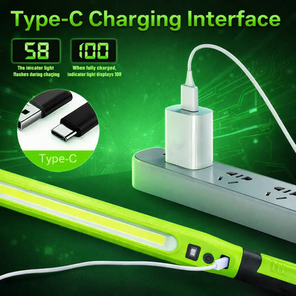 2026 Magnetic Work Light under Hood Rechargeable LED Bar for Mechanics Car Repair Garage Lighting Accessory with 360° Foldable Design Compact & Durable USB Rechargeable