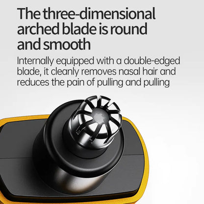 WPBB Nose & Ear Hair Trimmer for Men & Women,360° Rotating Head, Dual-Edge Blades, Washable Head, Painless Facial Hair Trimmer, Low Noise, Travel-Friendly Design, Easy to Clean